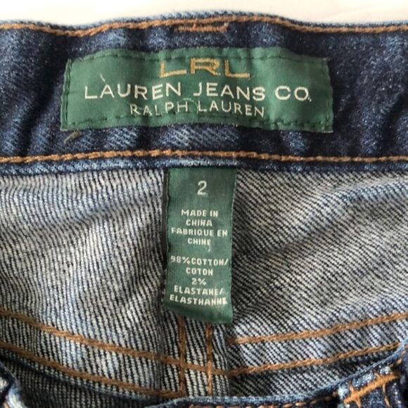 Lauren Ralph Lauren Straight Leg Dark Wash Jeans, 2 - Picture 5 of 5